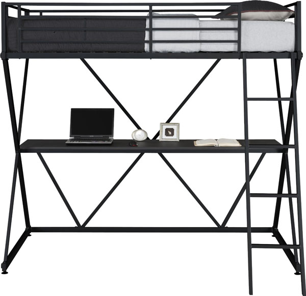 Dhp X Loft Bunk Bed Review Space, Duro Z Bunk Bed Loft With Desk Black