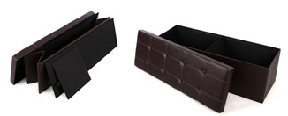 Cool Finds: Faux Leather Folding Storage Ottoman Bench by SONGMICS