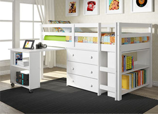 DONCO White Twin Low Loft Bed And Desk Review