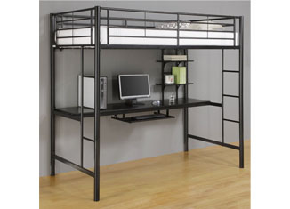 Walker Edison Metal Twin Loft Bed with Workstation Review